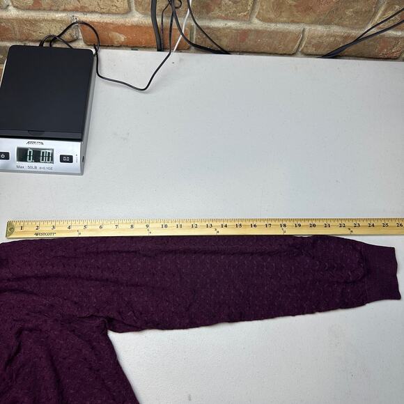 Murano Modern Performance Pullover‎ Lightweight Sweater Size Medium Burgundy - Picture 8 of 10